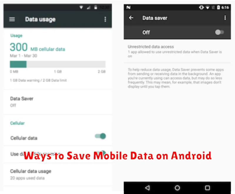 Ways to Save Mobile Data on Android